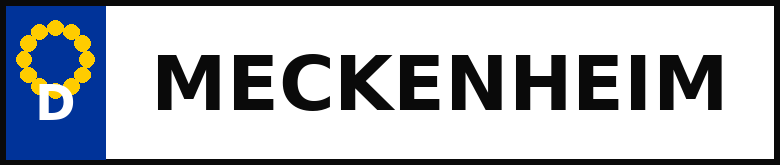 Fiktives Kfz-Kennzeichen Meckenheim