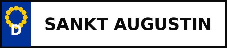 Fiktives Kfz-Kennzeichen Sankt Augustin